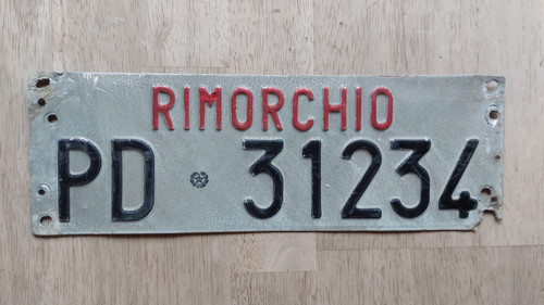 Targa italia rimorchio - italia,