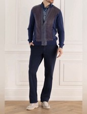 $3500 ZILLI cardigan lino seta