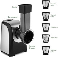 Tagliaverdure Elettrico 5 in 1 Insalatiera Affettatrice Tritatutto 150W