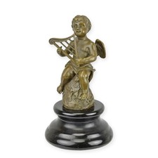 Scultura Bronzo Putto Suona