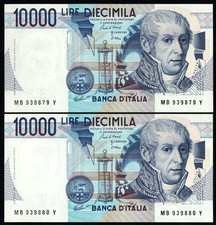 X 1 BANCONOTA  10000 LIRE