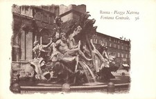 Cartolina d'epoca Roma Piazza