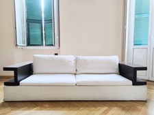 divano letto 3 posti usato, bianco, cm 245, sfoderabile, componibile 