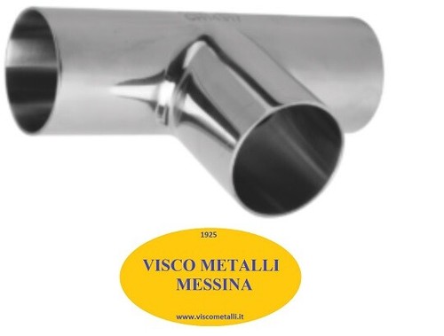 Tee acciaio inox lucida - tee,