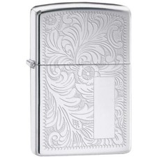 ACCENDINO BENZINA ZIPPO CROMATO VENEZIANO ANTIVENTO MADE USA 352