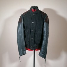 Giacca bomber jeans marrone