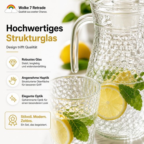 Set pezzi caraffa vetro 1 - set,
