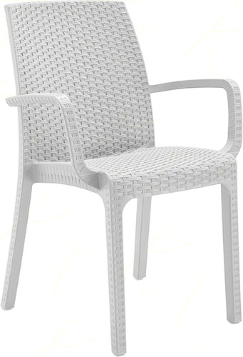 Sedia poltrona indiana bianca - sedia,