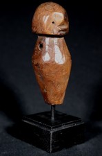 Arte Africano - Antico Fischietto Zande IN Legno Con Base Whistle - 10 CMS