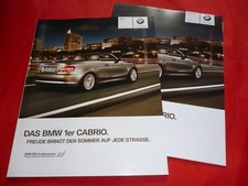 BMW Serie 1 E88 Cabrio 118i 120i 125i 135i 118d 120d 123d depliant + listino prezzi 2010