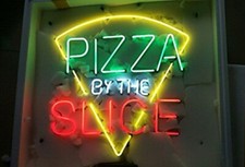 Insegna Neon Pizza By The Slice Food Open 20"x16" Luce Lampada Decorazione Parete Bar Pub