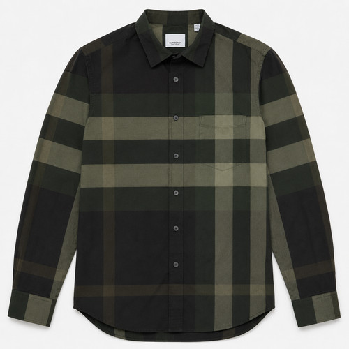 Burberry camicia uomo verde - camicia, a