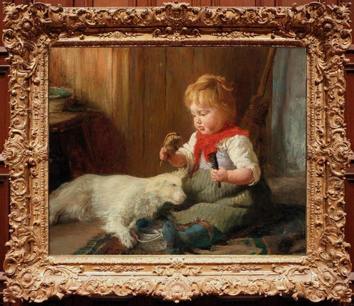 Antico dipinto olio fatto - , a