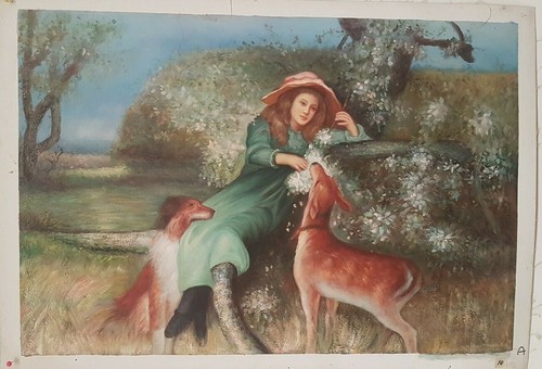 Quadro dipinto mano olio su - a,
