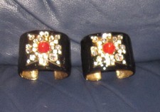 Kenneth Jay Lane bracelets Maltese cross Coppia bracciali croce Maltese Vintage