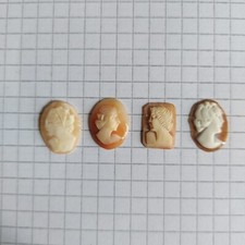 CAMMEO-CAMEI-CAMEOS-CONCHIGLIA-LOTTO N 4 VECCHI CAMMEI-TORRE DEL GRECO