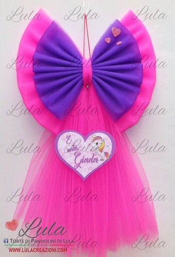 Fiocco nascita tulle - fiocco, in