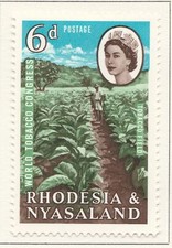 British Dominion RHODESIA & NYASALAND 1963 6d MH* Stamp A30P23F42914