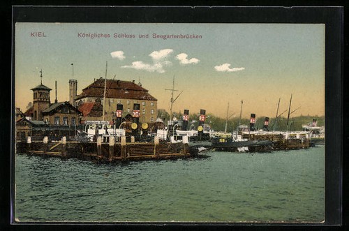 Cartolina kiel castello reale - kiel,,