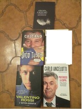 4 LIBRI: PIERO CASSANO, VALENTINO ROSSI, ,CARLO ANCELOTTI, ALFREDO CAZZOLA