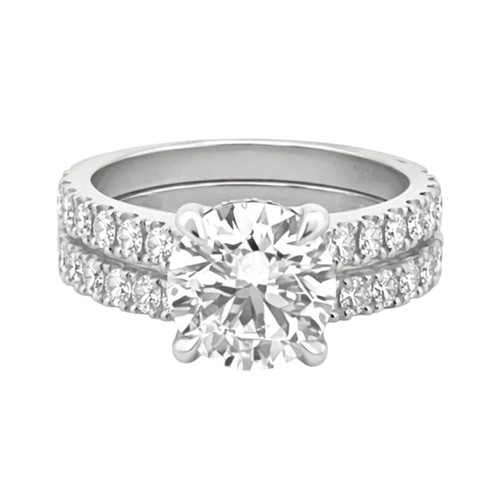 Anello fascia con diamanti - a,