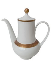 Eschenbach Caffettiera Porcellana Bianco Oro Bavaria Germany (Buono)