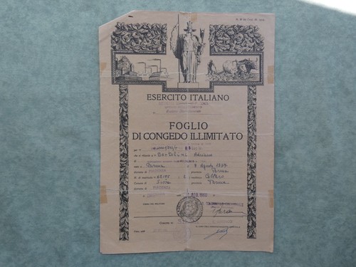 Foglio congedo illimitato