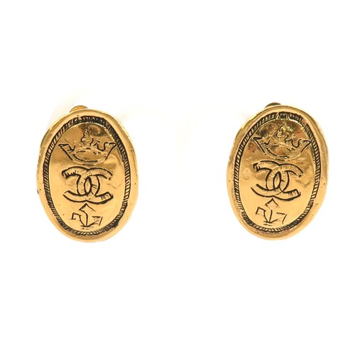 Orecchini clip con logo - a,