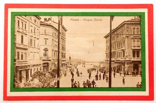 Cartolina antica fiume - cartolina,