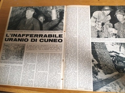 1955 uranio cuneo peveragno - cuneo,