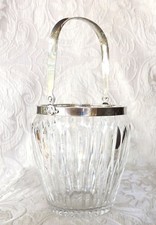Ice Bucket Cut Glass and Silver, Carlo Masini, Florence c.1960 Portaghiaccio cri