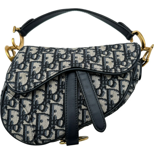 Dior saddle mini navy canvas - mini,