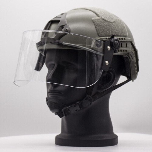 Tactical flip face shield - up,