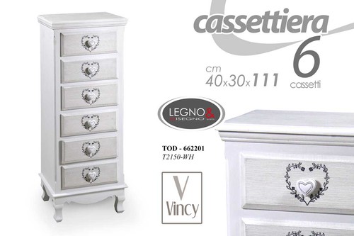 Cassettiera cuore cassetti - cuore,