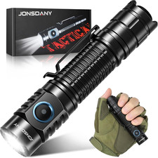 Torcia LED Ricaricabile, 1200 Lumen Torcia LED Potente Professionale, Torcia Tat