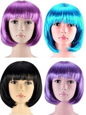 Parrucca capelli frangia caschetto corti lisci bob sintetica qualita K.3314