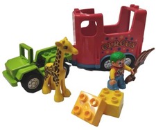 LEGO DUPLO Jeep TRASPORTINO DEL CIRCO Clown SET 10550 Circus USATO COMPLETO Zoo