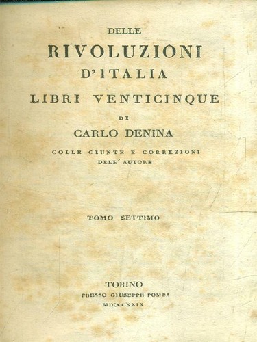 Delle rivoluzioni italia - delle, d'italia