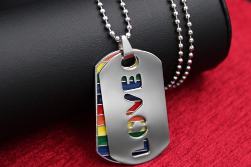 Collana lgbtq love - lgbtq, acciaio