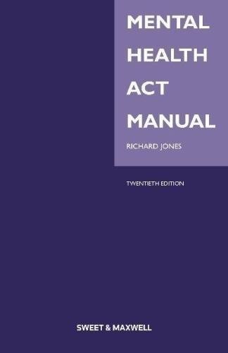 Mental health act - act, manual