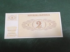 Banconota Slovenia - 2 Tolarjev - 1990 - Fior Di Stampa