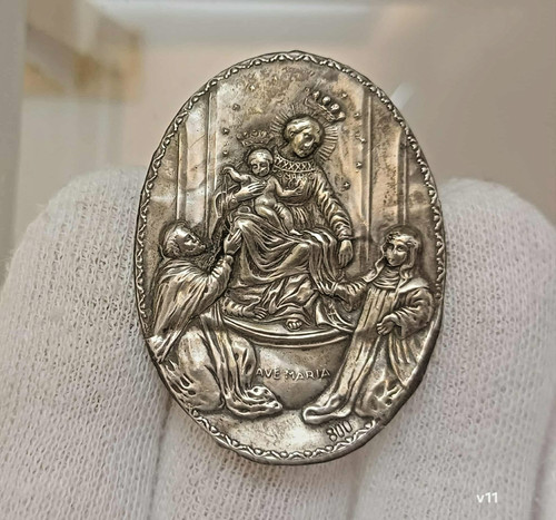 Placchetta votiva madonna - placchetta,