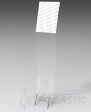 Leggio da terra in plexiglass A4 espositore listini avvisi poster eventi h 110cm