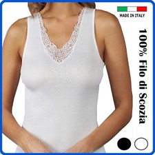 Canottiera donna cotone filo