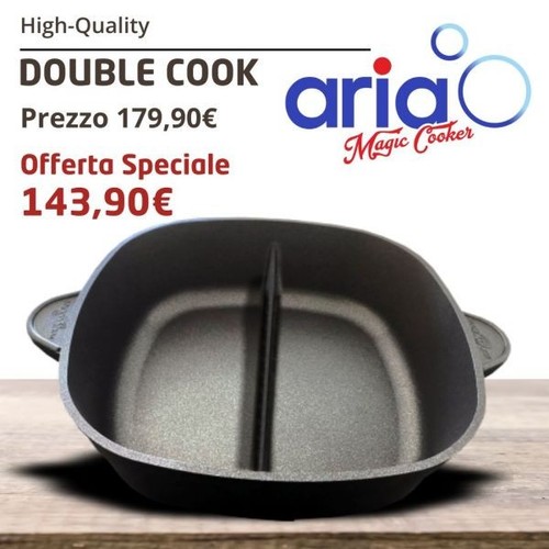 Tegame quadrato double cook - 32,
