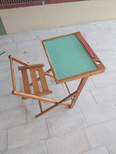 Antico Banco da scuola in legno richiudibile con lavagna