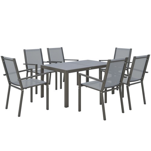 Outsunny set giardino con 6 - giardino,