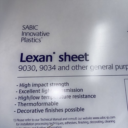Lexan policarbonato 8 - lexan, (1/8”
