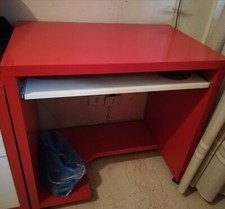 Scrivania Ikea PC Rossa E Bianca