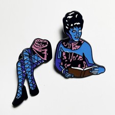 BEETLEJUICE 2-part Enamel Pin